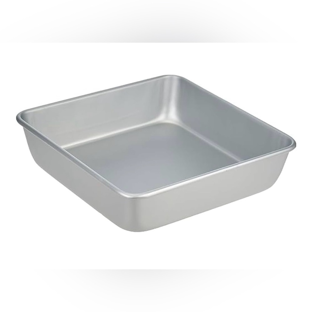 2 Pcs  Wilton Aluminum Square Cake Pan Bakeware 8 x 8 x 2 Inch Silver
